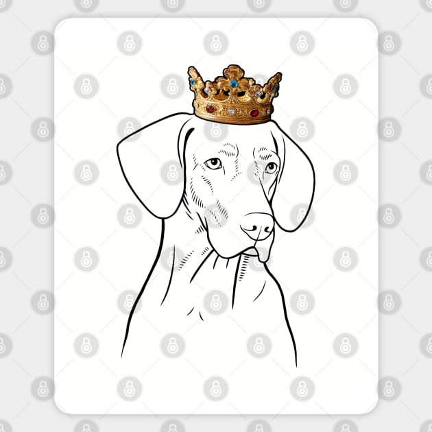 Vizsla Dog King Queen Wearing Crown Magnet by millersye